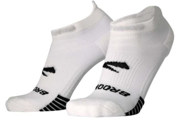 Image of Brooks Ghost Lite No Show 2-Pack Sock, White, L, 280496100.035