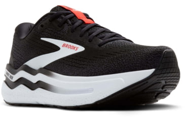 Image of Brooks Ghost Max 2 Road Running Shoes - Mens, Black/White/Fiery Red, 10.0 US/Medium, 1104311D027.100