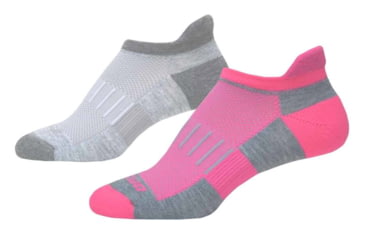 Image of Brooks Ghost Midweight Running Socks, Pack of 2, OXford/Asphalt Oxford/BritePin, Medium, 741543-OXF-AOXF-BRPN-M