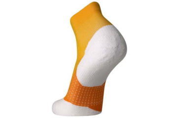 Image of Brooks Ghost Quarter Sock, Sun Glow/Marigold/White, XL, 280499824.040