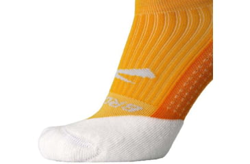 Image of Brooks Ghost Quarter Sock, Sun Glow/Marigold/White, XL, 280499824.040