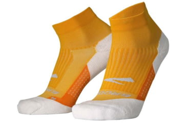Image of Brooks Ghost Quarter Sock, Sun Glow/Marigold/White, XL, 280499824.040