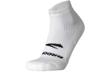 Image of Brooks Ghost Quarter Sock, White, M, 280499100.030