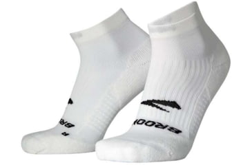 Image of Brooks Ghost Quarter Sock, White, M, 280499100.030