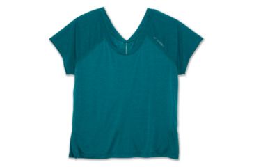 Image of Brooks Ghost Womens Short Sleeve Shirt, Ocean, Small, 221191-Ocean-S