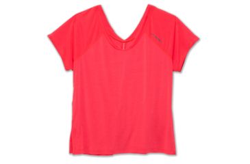 Image of Brooks Ghost Womens Short Sleeve Shirt, Race Pink, Extra Small, 221191-RacePink-XS