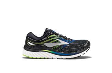 Image of Brooks Glycerin 15 Men's Road Running Shoe, Black/Electric Brooks Blue/Green Gecko, 110258 012