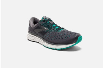 Image of Brooks Glycerin 16 Womens Road Running Shoes, Ebony/Green/Black, 9.5 US, Medium, 1202781B081.095
