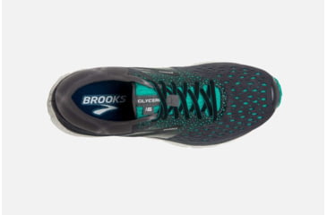 Image of Brooks Glycerin 16 Womens Road Running Shoes, Ebony/Green/Black, 9.5 US, Medium, 1202781B081.095
