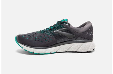 Image of Brooks Glycerin 16 Womens Road Running Shoes, Ebony/Green/Black, 9.5 US, Medium, 1202781B081.095