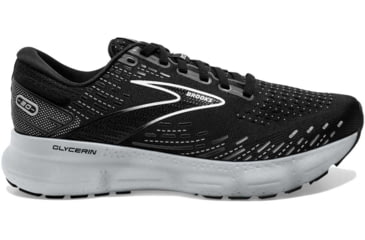 Image of Brooks Glycerin 20 Running Shoes - Womens, Wide, Black/White/Alloy, 8.0, 1203691D059.080