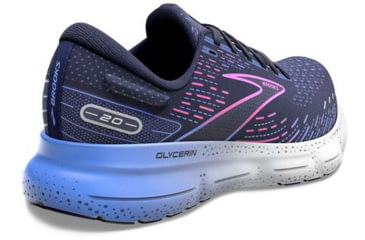 Image of Brooks Glycerin 20 Running Shoes - Womens, Wide, Peacoat/Blue/Pink, 10.5, 1203691D460.105