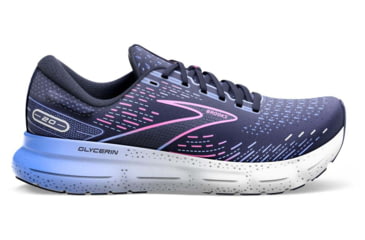 Image of Brooks Glycerin 20 Running Shoes - Womens, Wide, Peacoat/Blue/Pink, 10.5, 1203691D460.105