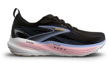 Image of Brooks Glycerin 22 Road Running Shoes - Womens, Black/Blue Heron/Orange, 7.5, 1B, 1204341B088.075