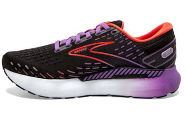 Image of Brooks Glycerin GTS 20 Running Shoes - Womens, Medium, Black/Bellflower/Fiesta, 5.0, 1203701B013.050