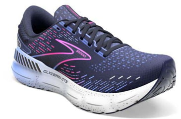 Image of Brooks Glycerin GTS 20 Running Shoes - Womens, Medium, Peacoat/Blue/Pink, 11.5, 1203701B460.115