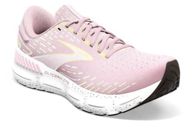 Image of Brooks Glycerin GTS 20 Running Shoes - Womens, Medium, Pink/Yellow/White, 7.5, 1203701B656.075