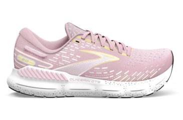 Image of Brooks Glycerin GTS 20 Running Shoes - Womens, Medium, Pink/Yellow/White, 7.5, 1203701B656.075