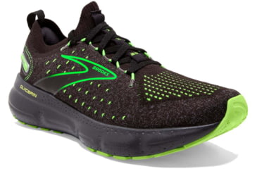 Image of Brooks Glycerin StealthFit 20 Running Shoes - Mens, Black/Pearl/Green Gecko, 10.5, 1103841D092.105