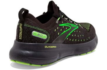Image of Brooks Glycerin StealthFit 20 Running Shoes - Mens, Black/Pearl/Green Gecko, 10.5, 1103841D092.105