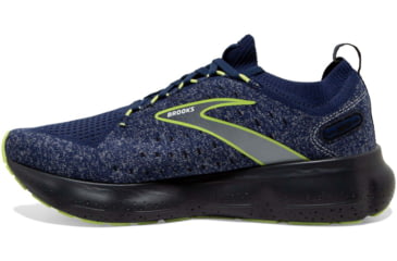 Image of Brooks Glycerin StealthFit 20 Running Shoes - Mens, Blue/Ebony/Lime, 13.0, 1103841D404.130