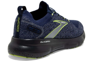 Image of Brooks Glycerin StealthFit 20 Running Shoes - Mens, Blue/Ebony/Lime, 13.0, 1103841D404.130
