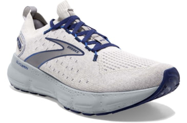 Image of Brooks Glycerin StealthFit 20 Running Shoes - Mens, Oyster/Alloy/Blue Depths, 9.0, 1103841D081.090