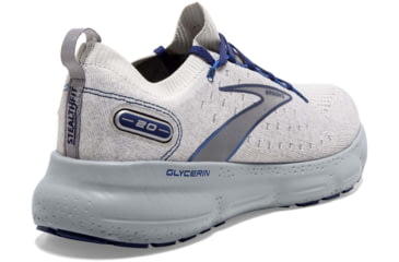 Image of Brooks Glycerin StealthFit 20 Running Shoes - Mens, Oyster/Alloy/Blue Depths, 9.0, 1103841D081.090