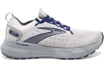 Image of Brooks Glycerin StealthFit 20 Running Shoes - Mens, Oyster/Alloy/Blue Depths, 9.0, 1103841D081.090