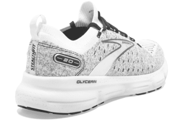Image of Brooks Glycerin StealthFit 20 Running Shoes - Mens, White/Grey/Black, 12.0, 1103841D135.120