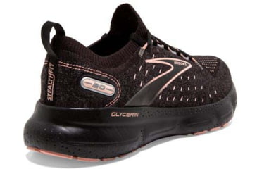Image of Brooks Glycerin StealthFit 20 Running Shoes - Womens, Medium, Black/Pearl/Peach, 7.5, 1203721B026.075