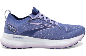 Image of Brooks Glycerin StealthFit 20 Running Shoes - Womens, Medium, Blue/Pastel Lilac/White, 9.0, 1203721B402.090