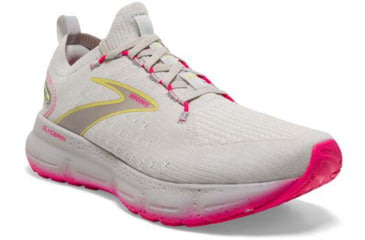 Image of Brooks Glycerin StealthFit 20 Running Shoes - Womens, Medium, Grey/Yellow/Pink, 10.5, 1203721B067.105