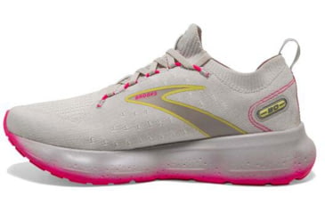Image of Brooks Glycerin StealthFit 20 Running Shoes - Womens, Medium, Grey/Yellow/Pink, 10.5, 1203721B067.105