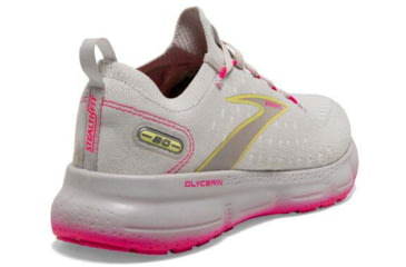 Image of Brooks Glycerin StealthFit 20 Running Shoes - Womens, Medium, Grey/Yellow/Pink, 10.5, 1203721B067.105