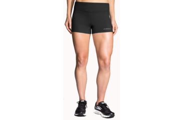 Image of Brooks Greenlight 3 Inch Running Short Tight - Women's-Black-X-Small