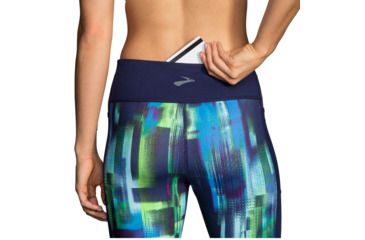 Image of Brooks Greenlight Running Capri - Womens, Navy Pulse/Navy, Extra Large, 221349423.040