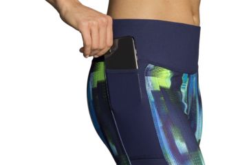 Image of Brooks Greenlight Running Capri - Womens, Navy Pulse/Navy, Extra Large, 221349423.040