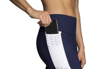 Image of Brooks Greenlight Running Capri - Womens, Navy/White, Extra Large, 221349447.040