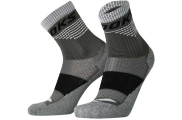 Image of Brooks High Point Crew Sock, Asphalt/Black, M, 280491012.030
