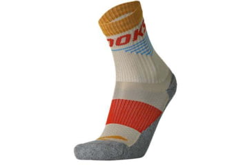 Image of Brooks High Point Crew Sock, Oatmeal/Red Clay, M, 280491214.030
