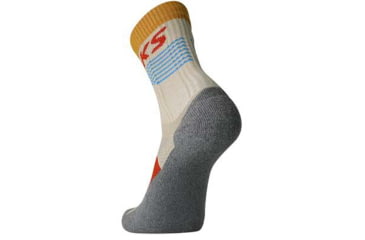 Image of Brooks High Point Crew Sock, Oatmeal/Red Clay, M, 280491214.030