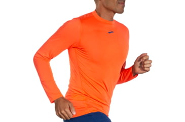 Image of Brooks High Point Long Sleeve Shirt - Mens, Bright Orange, Medium, 211474836.030