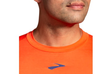 Image of Brooks High Point Long Sleeve Shirt - Mens, Bright Orange, Medium, 211474836.030