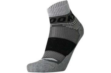 Image of Brooks High Point Quarter Sock, Asphalt/Black, L, 280500012.035