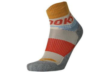 Image of Brooks High Point Quarter Sock, Oatmeal/Red Clay, M, 280500214.030