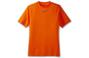 Image of Brooks High Point Short Sleeve T-Shirt - Mens, Bright Orange, Medium, 211475836.030