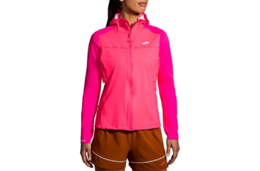 Image of Brooks High Point Waterproof Jacket - Womens, Hyper Pink/Fuchsia, XS, 221608653.020