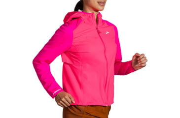 Image of Brooks High Point Waterproof Jacket - Womens, Hyper Pink/Fuchsia, XS, 221608653.020