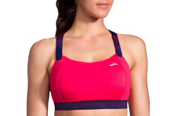 Image of Brooks Juno Sports Bra, Dahlia/Market Haze, 32 C, 350071603.0321C